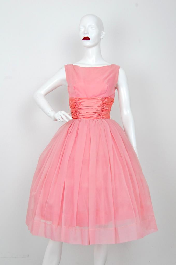 ADR001564 ピンクギャザースカートドレス