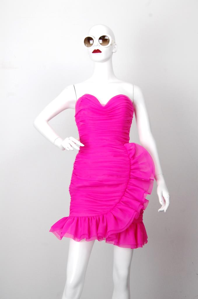 ADR001694 ピンクフリルスカートドレス