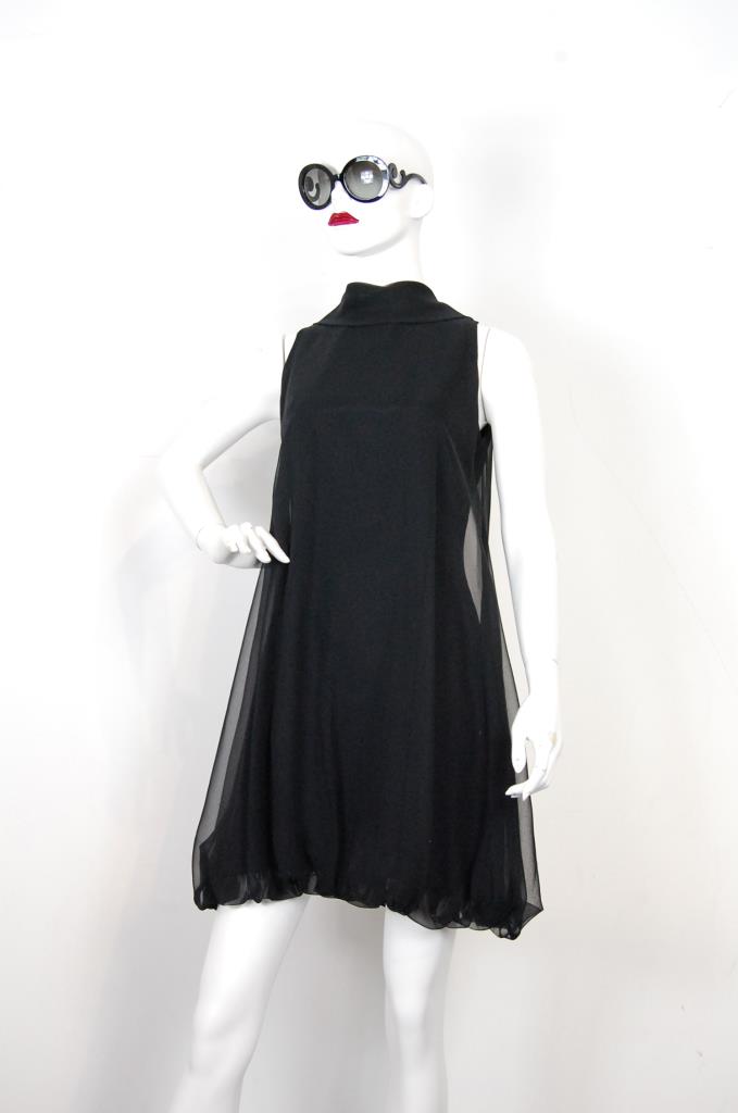 ADR001716 ブラックバルーンドレス