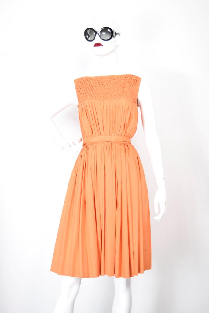ADR001881 オレンジギャザードレス