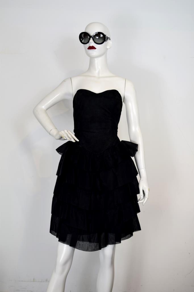 ADR001954 ブラックティアードドレス