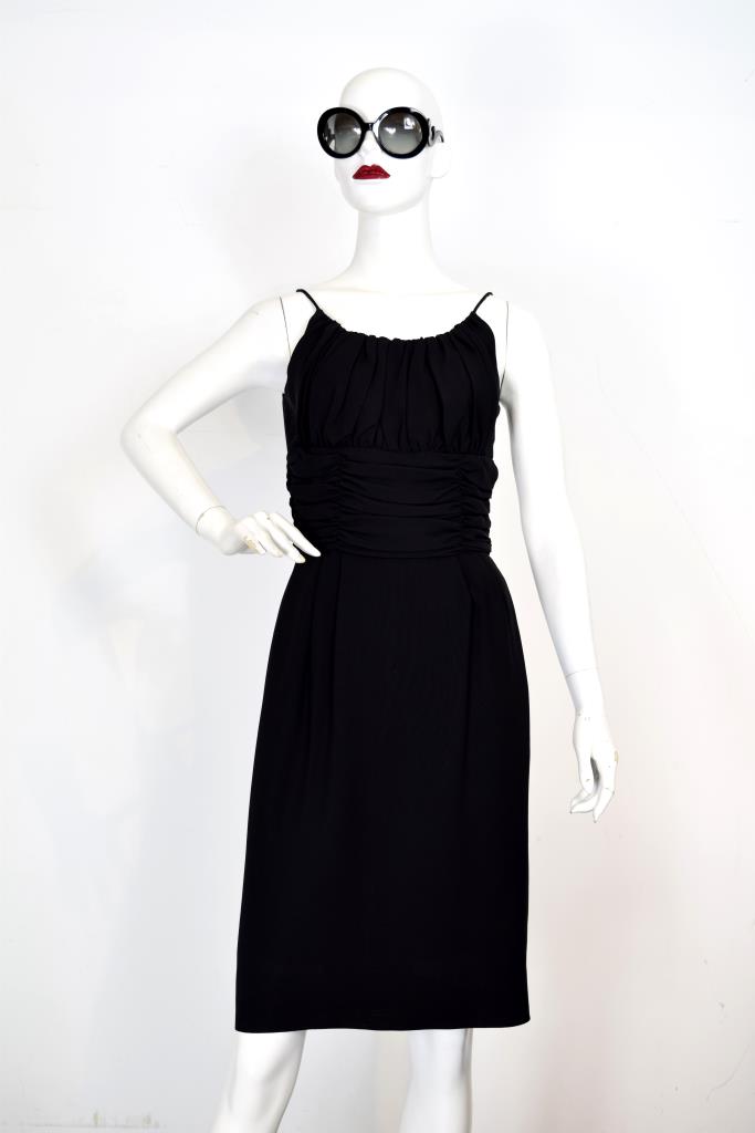 ADR001958 ブラックギャザードレス