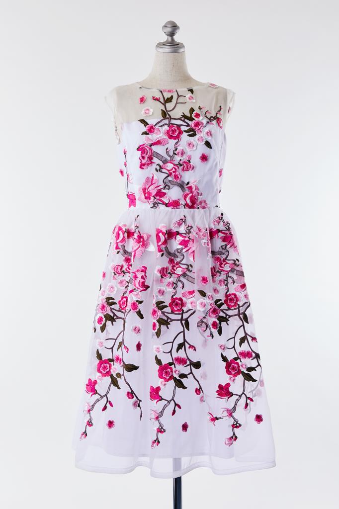 DR100026 SI-JAY 花柄 刺繍ドレス
